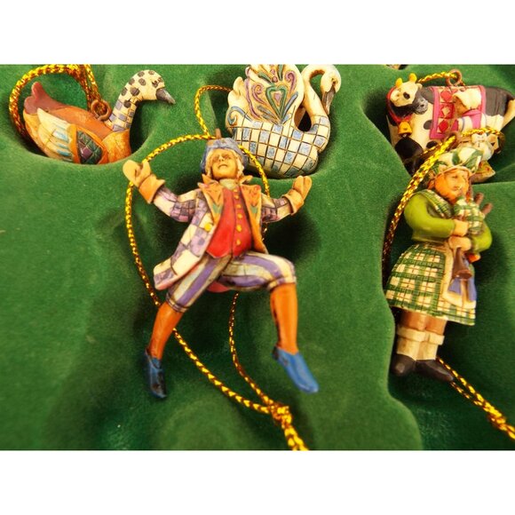 Jim Shore Heartwood Creek Twelve Days of Christmas Mini Ornaments Boxed Set 2006 - Picture 13 of 16